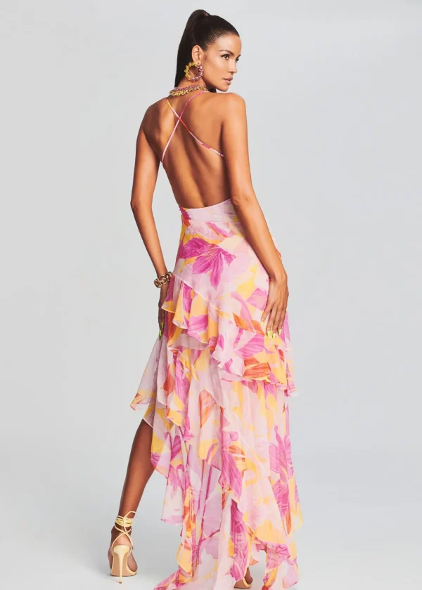 Dresses*Retrofete Fatima Silk Dress Botanical Floral