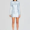 Subtle Shimmer*Retrofete Fenna Coated Knit Dress Coated Blue/Silver