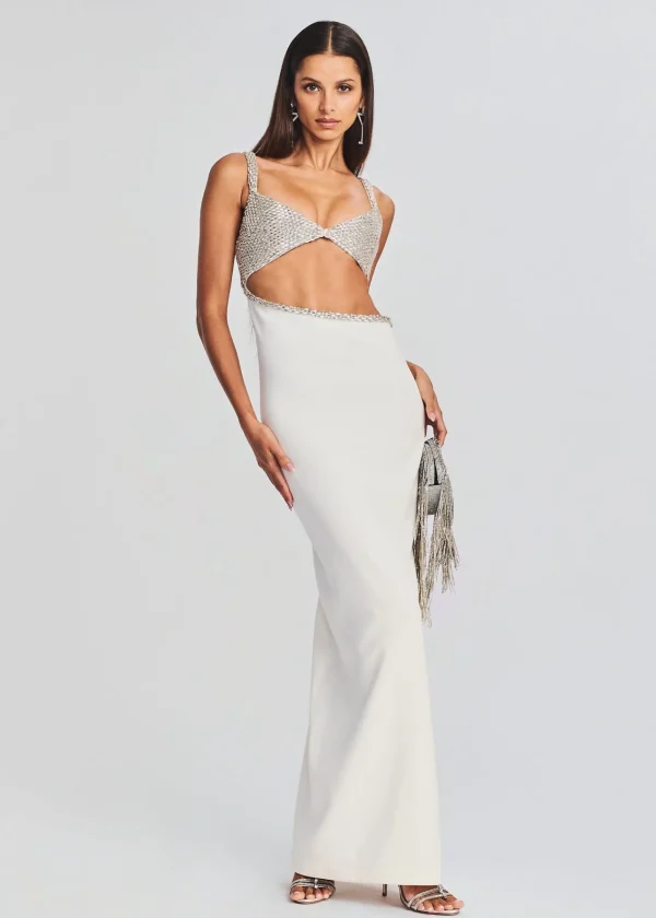 Gowns*Retrofete Fernanda Dress White/Silver