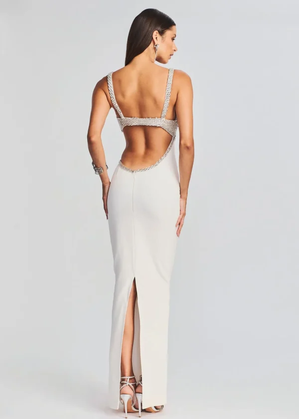 Sequin Styles*Retrofete Fernanda Dress White/Silver