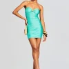 Dresses*Retrofete Ferreti Lycra Mini Dress Blue Maldives