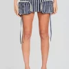 Trending*Retrofete Finn Cargo Skirt Navy Stripe