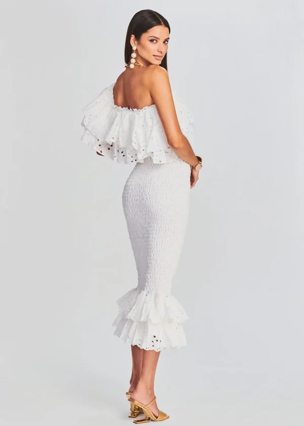 Bridal Shower*Retrofete Flamingo Top White Fruition