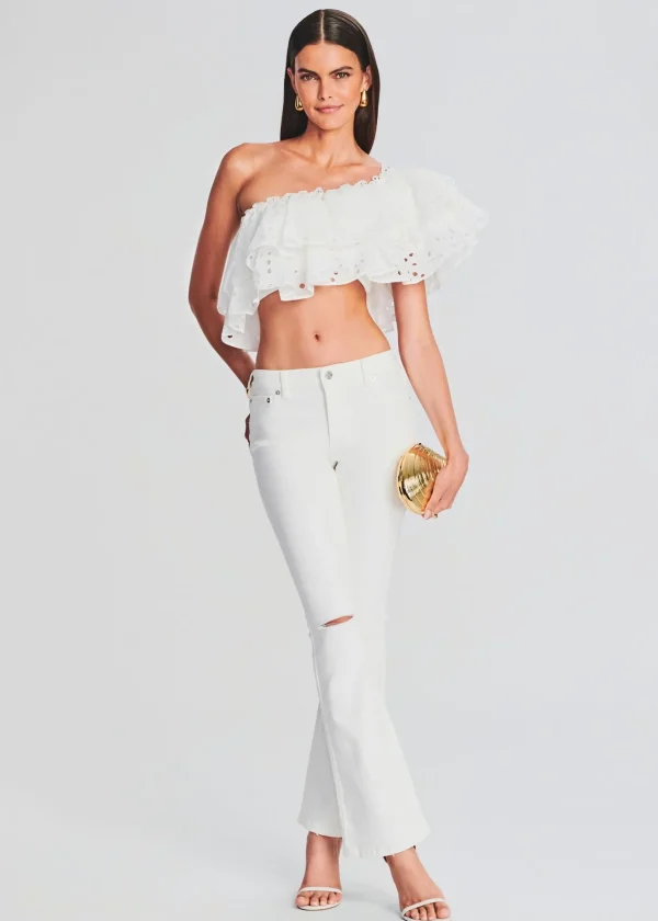 Honeymoon Looks*Retrofete Flamingo Top White Fruition