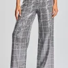 Business Chic*Retrofete Fleur Sequin Pant Grey Plaid
