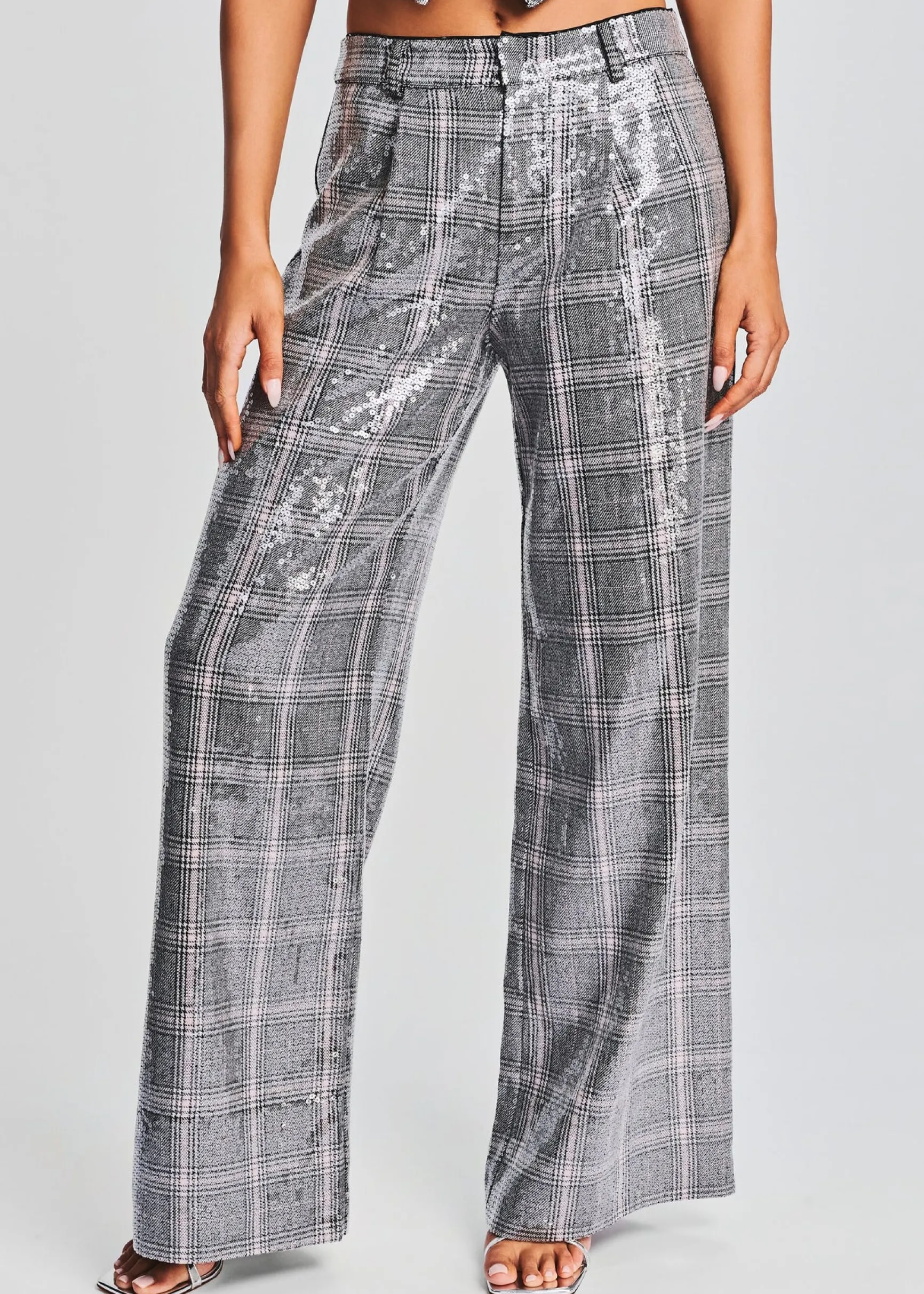 fleur_sequin_pant_0.webp Business Chic*Retrofete Fleur Sequin Pant Grey Plaid