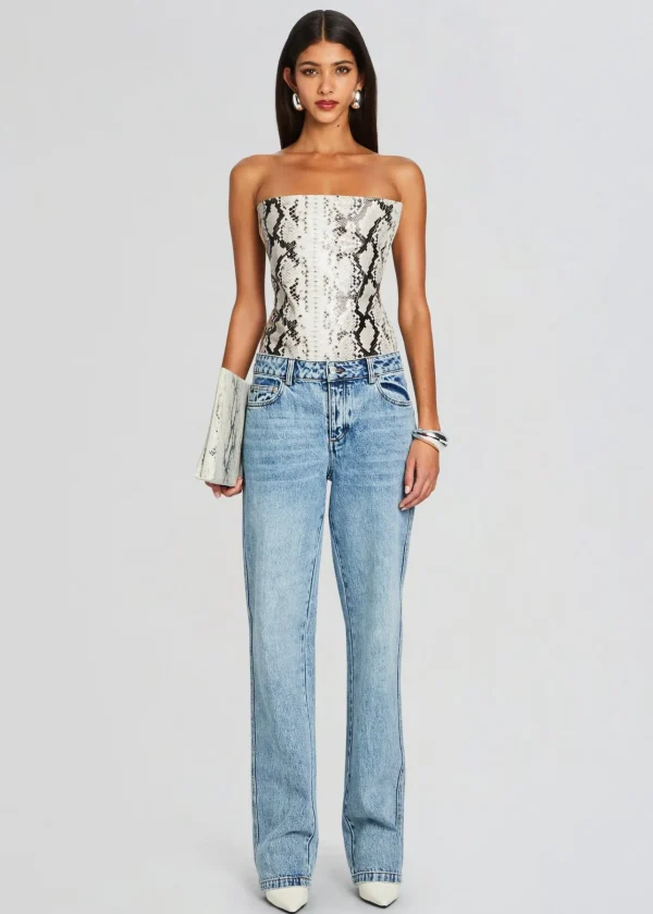 RETROFÊTE*Retrofete Flora Denim Pant Tangier