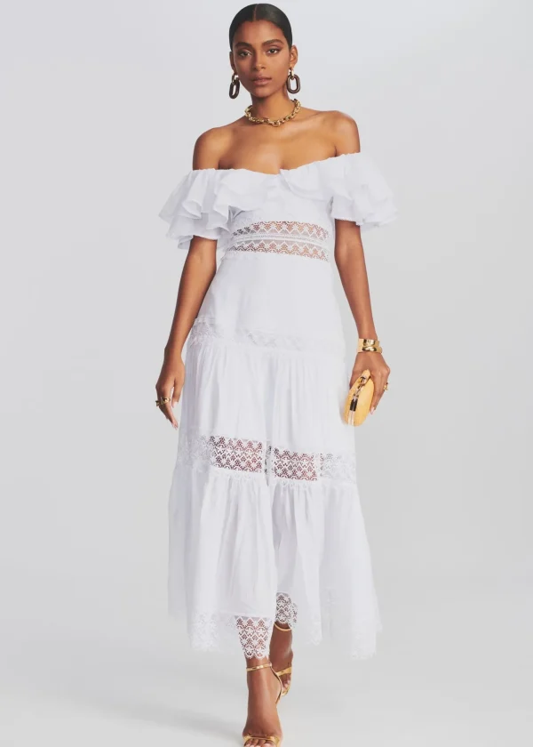 Honeymoon Looks*Retrofete Florence Long Dress White