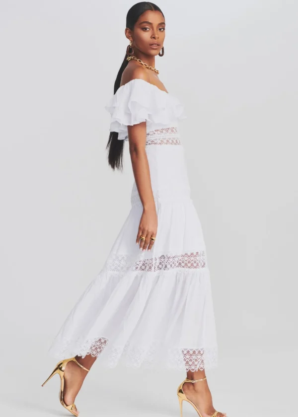 Honeymoon Looks*Retrofete Florence Long Dress White