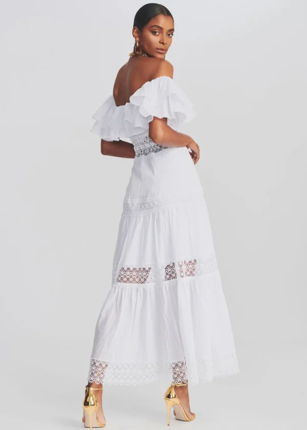 Honeymoon Looks*Retrofete Florence Long Dress White