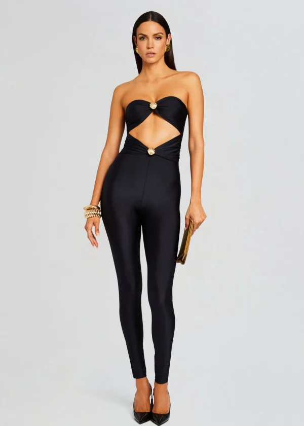 Jumpsuits*Retrofete Fluer Lycra Jumpsuit Black