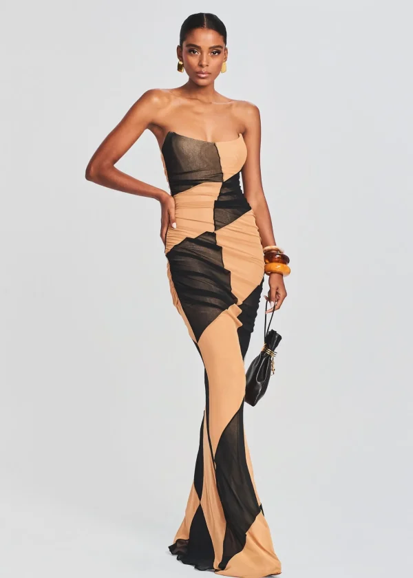 Guest Of*Retrofete Ford Dress Black/Nude