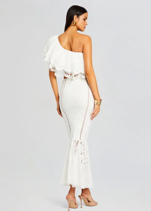 Resort '24*Retrofete Fray Long Skirt White Samoa