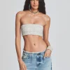 Honeymoon Looks*Retrofete Frenchie Pearl Bra White/Silver