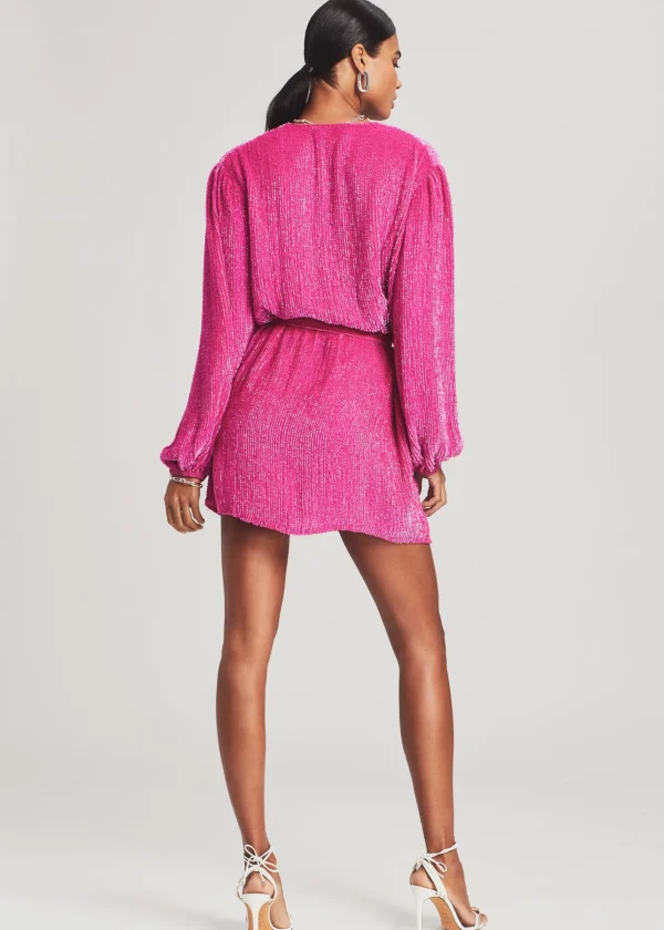 RETROFÊTE*Retrofete Gabrielle Sequin Robe Hot Pink