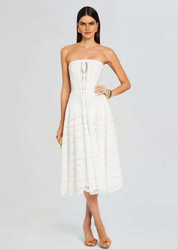 The Destination Bride*Retrofete Galik Midi Dress White Samoa