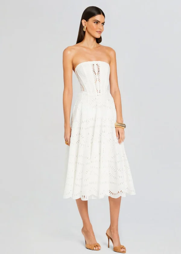 Resort '24*Retrofete Galik Midi Dress White Samoa