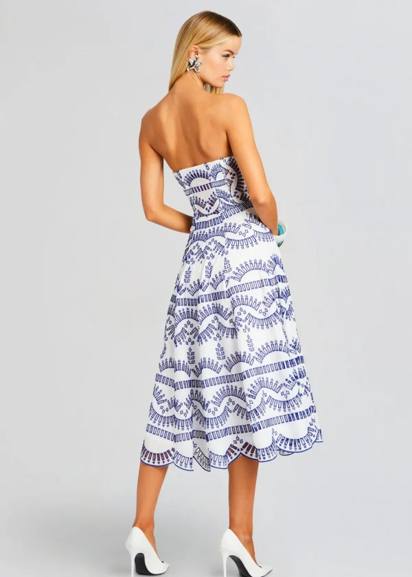 Dresses*Retrofete Galik Midi Dress Klein Blue