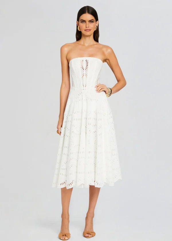 The Destination Bride*Retrofete Galik Midi Dress White Samoa