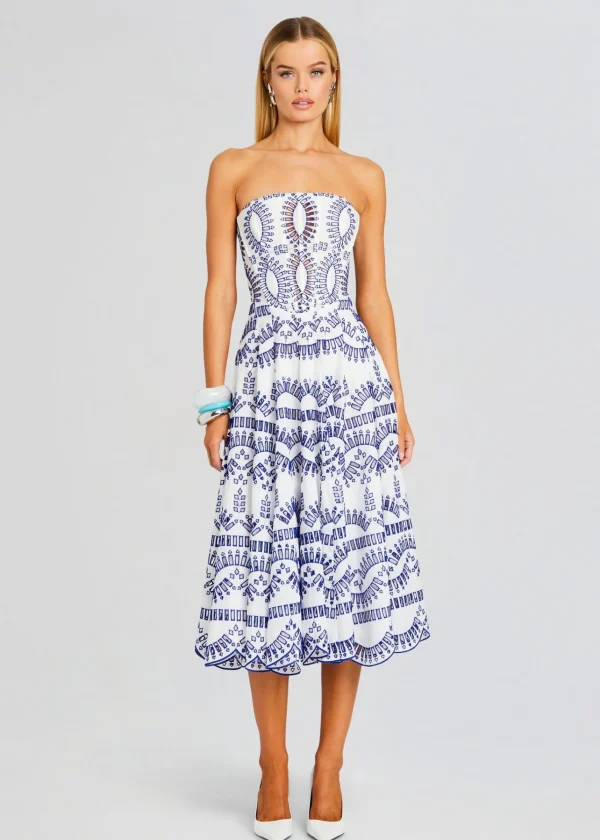 Dresses*Retrofete Galik Midi Dress Klein Blue