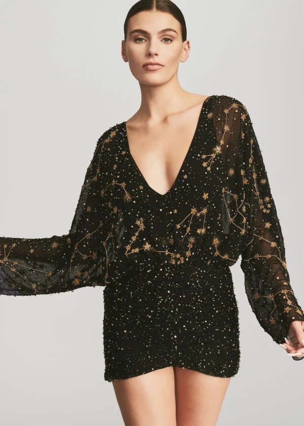 RETROFÊTE*Retrofete Gemini Dress Black/Gold