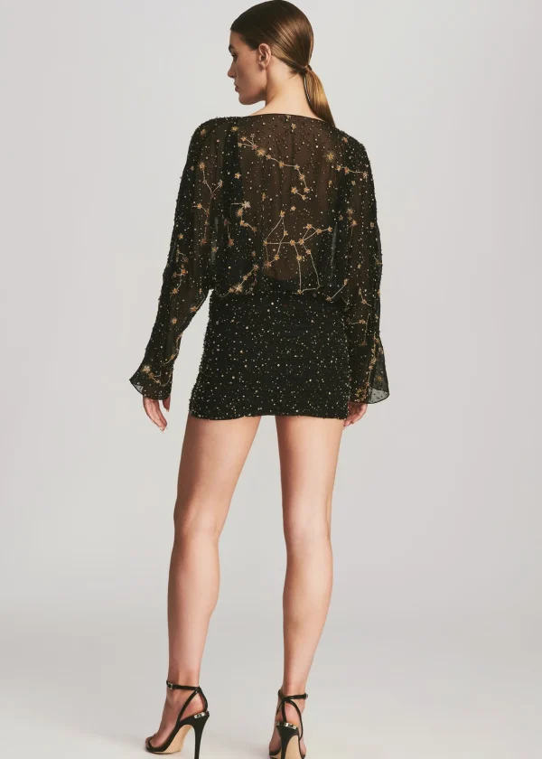 RETROFÊTE*Retrofete Gemini Dress Black/Gold