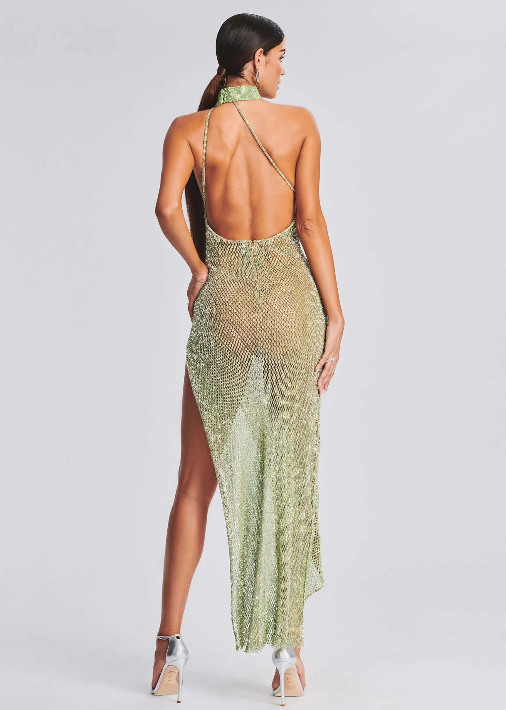 gemma_crystal_chain_dress_3-7.webp Gowns*Retrofete Gemma Crystal Chain Dress Green