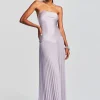 RETROFÊTE*Retrofete Genevieve Silk Dress Mink Grey