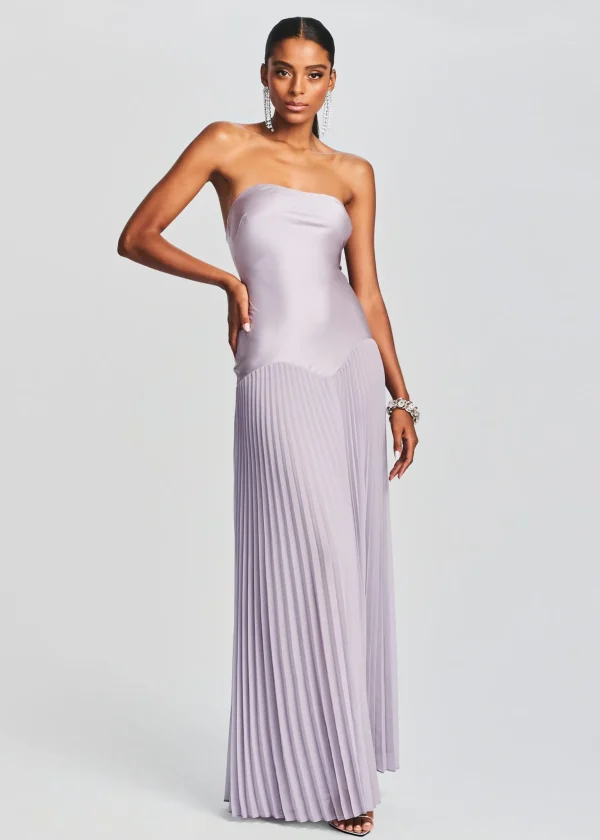 RETROFÊTE*Retrofete Genevieve Silk Dress Mink Grey