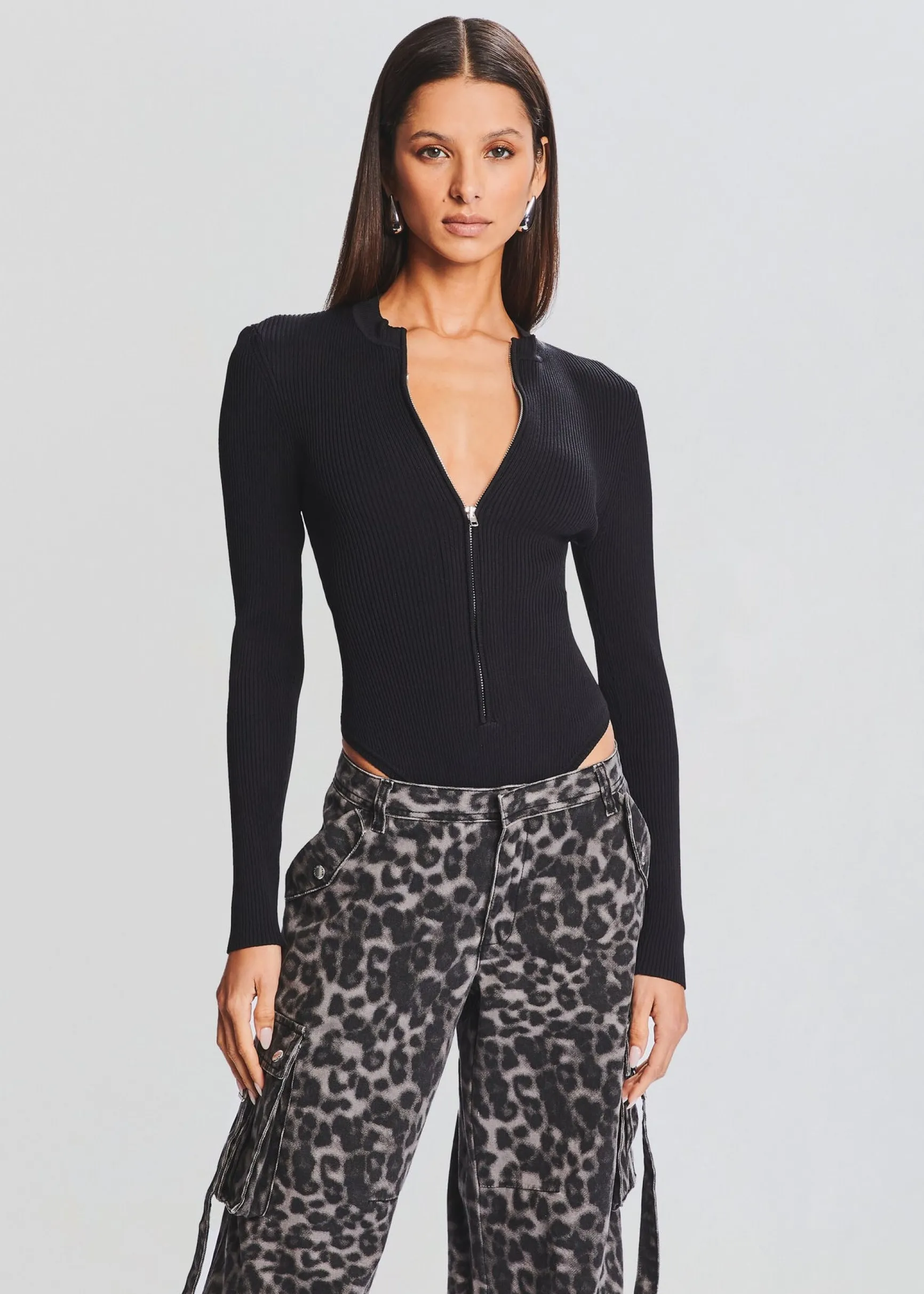geo_rib_knit_bodysuit_0.webp Day to Night*Retrofete Geo Rib Knit Bodysuit Black