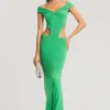 Honeymoon Looks*Retrofete Giada Dress Green
