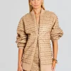 Jackets*Retrofete Gianna Embellished Leather Jacket Nude