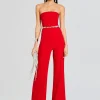 Business Chic*Retrofete Glenda Jumpsuit Fiery Red/Silver
