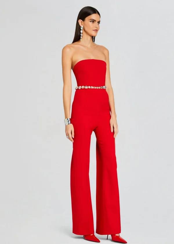 Jumpsuits*Retrofete Glenda Jumpsuit Fiery Red/Silver