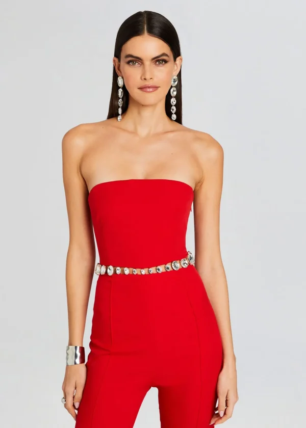 Business Chic*Retrofete Glenda Jumpsuit Fiery Red/Silver