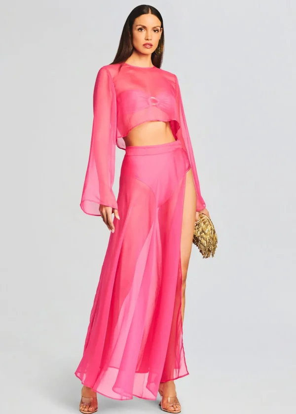 Sheer Bliss*Retrofete Grace Cropped Shirt Rose Blossom