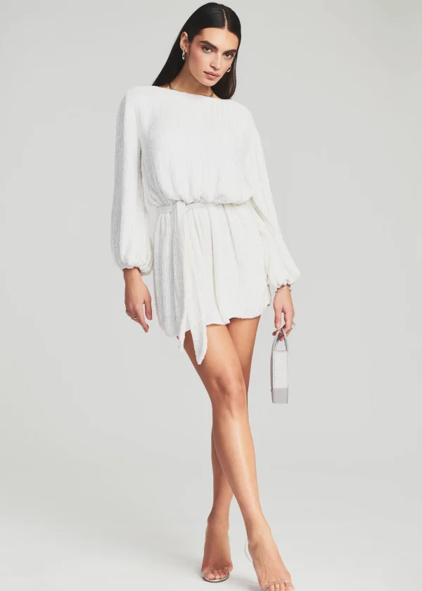 Rehearsal Dinner*Retrofete Grace Sequin Dress Moonglow White