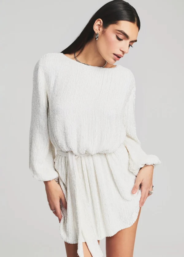 Sequin Styles*Retrofete Grace Sequin Dress Moonglow White
