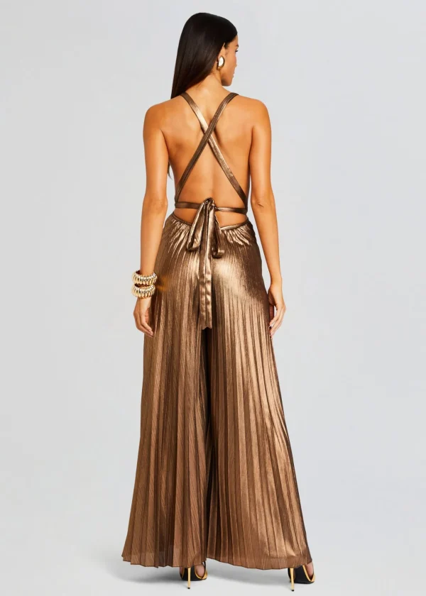 RETROFÊTE*Retrofete Graciane Jumpsuit Metallic Bronze