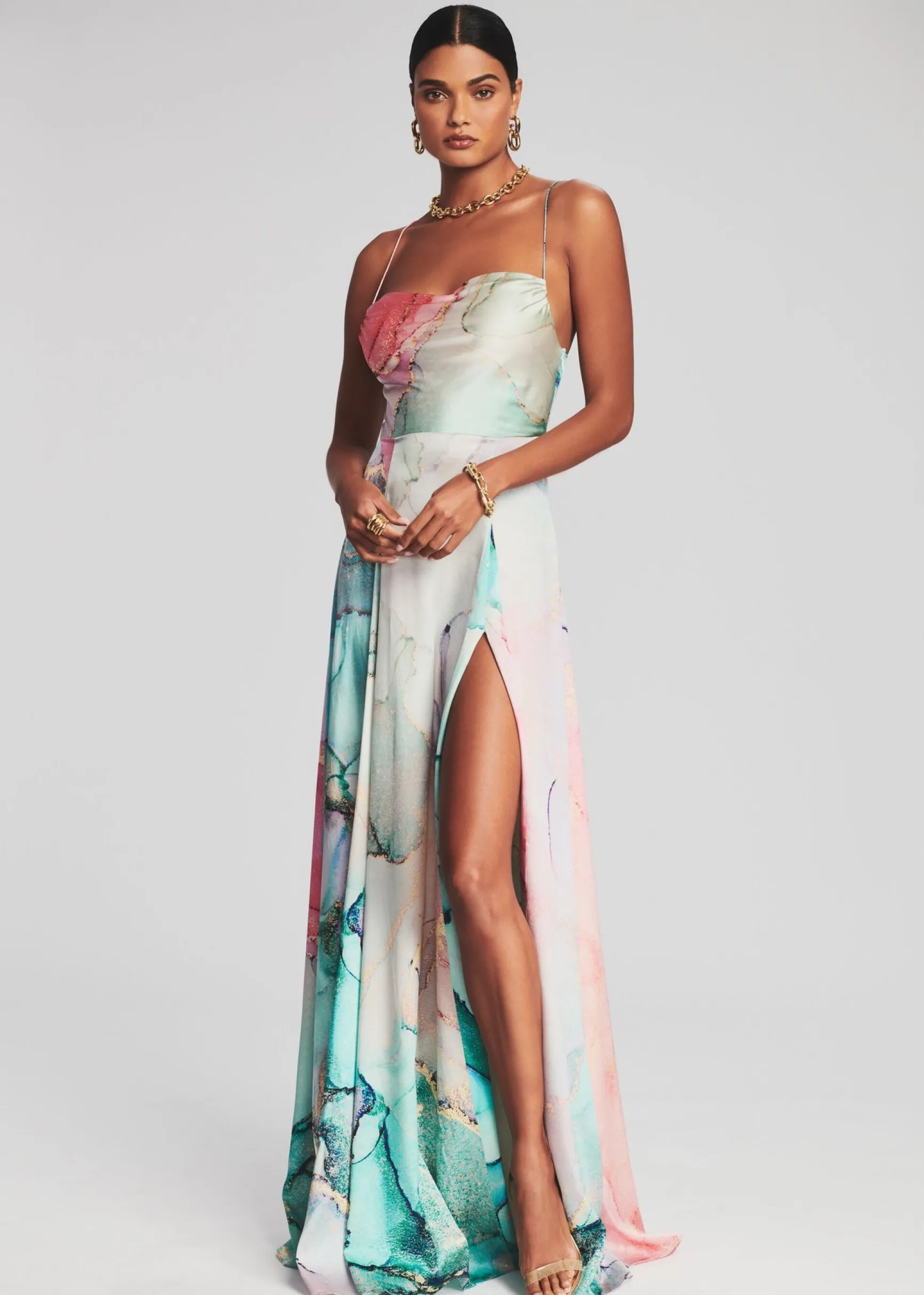 gracie_silk_dress_0.webp RETROFÊTE*Retrofete Gracie Silk Dress Watercolor Marble