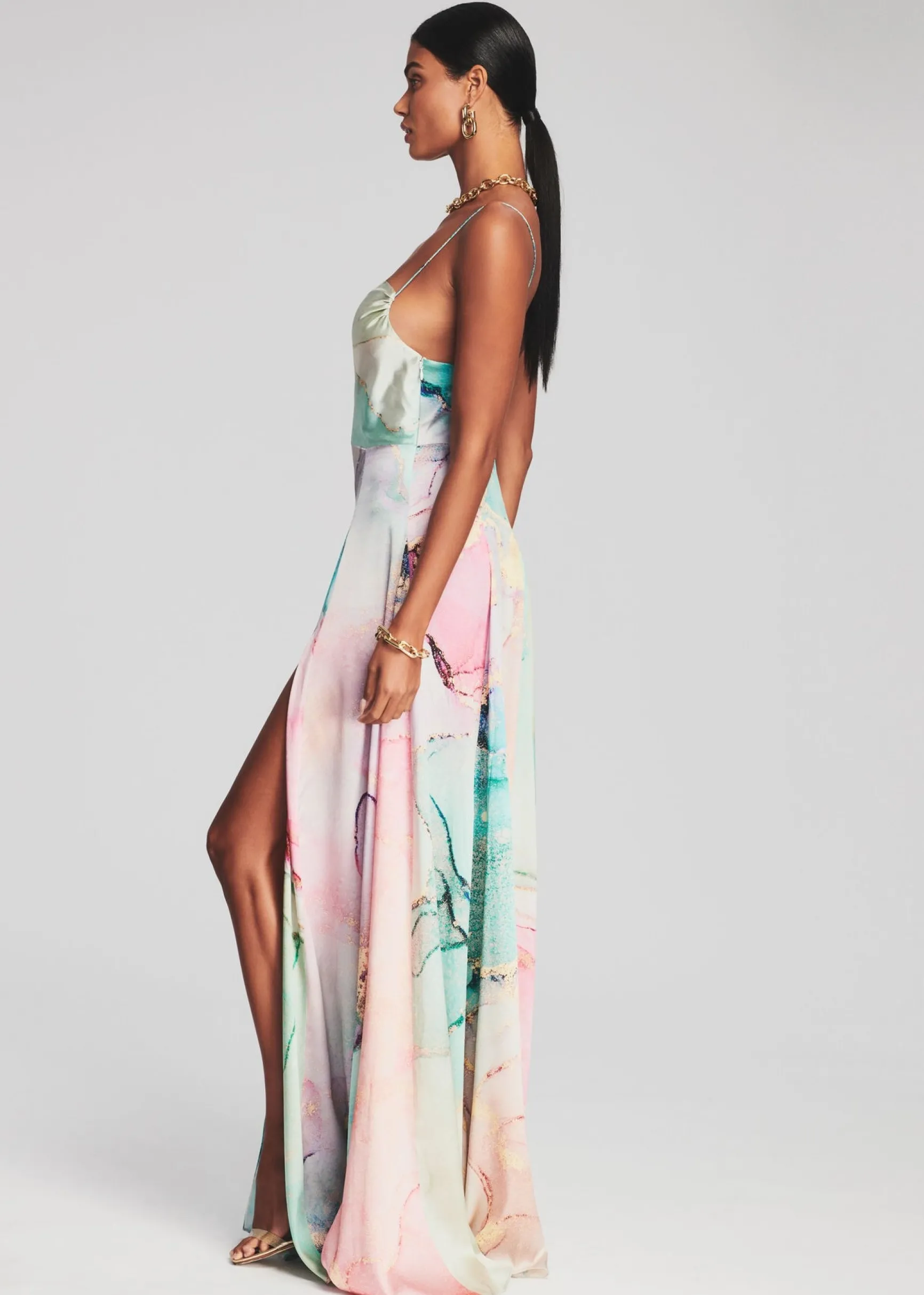 gracie_silk_dress_2.webp RETROFÊTE*Retrofete Gracie Silk Dress Watercolor Marble