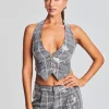 RETROFÊTE*Retrofete Haddy Sequin Vest Grey Plaid