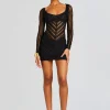 Mini*Retrofete Hadsy Short Dress Black Sham