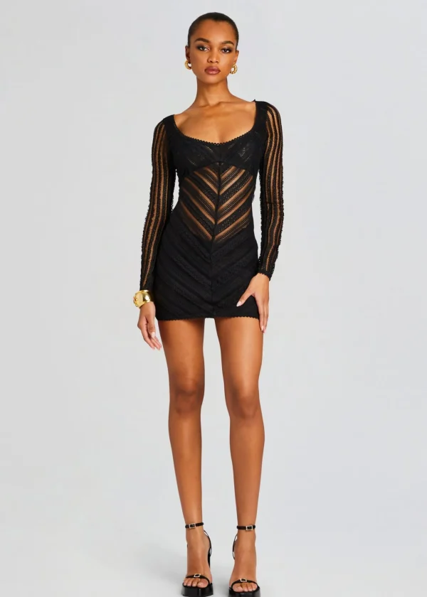 Mini*Retrofete Hadsy Short Dress Black Sham