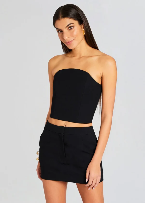 Tops*Retrofete Half Moon Corset Top Black