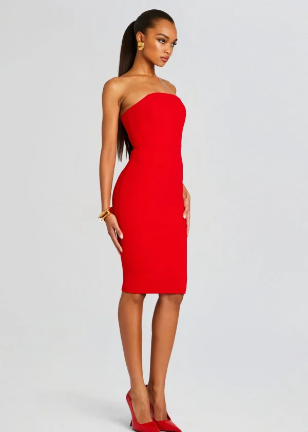 Resort '24*Retrofete Half Moon Midi Dress Red