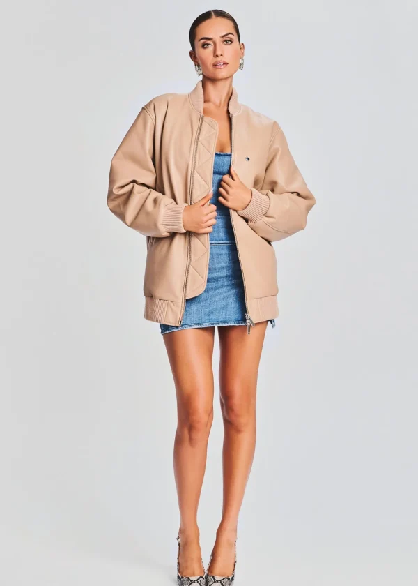 Outerwear*Retrofete Halle Leather Jacket Tannin