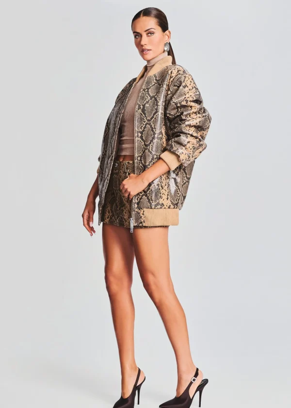 Jackets*Retrofete Halle Leather Jacket Tannin Snake