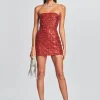 Dresses*Retrofete Heather Sequin Chainmail Dress Red