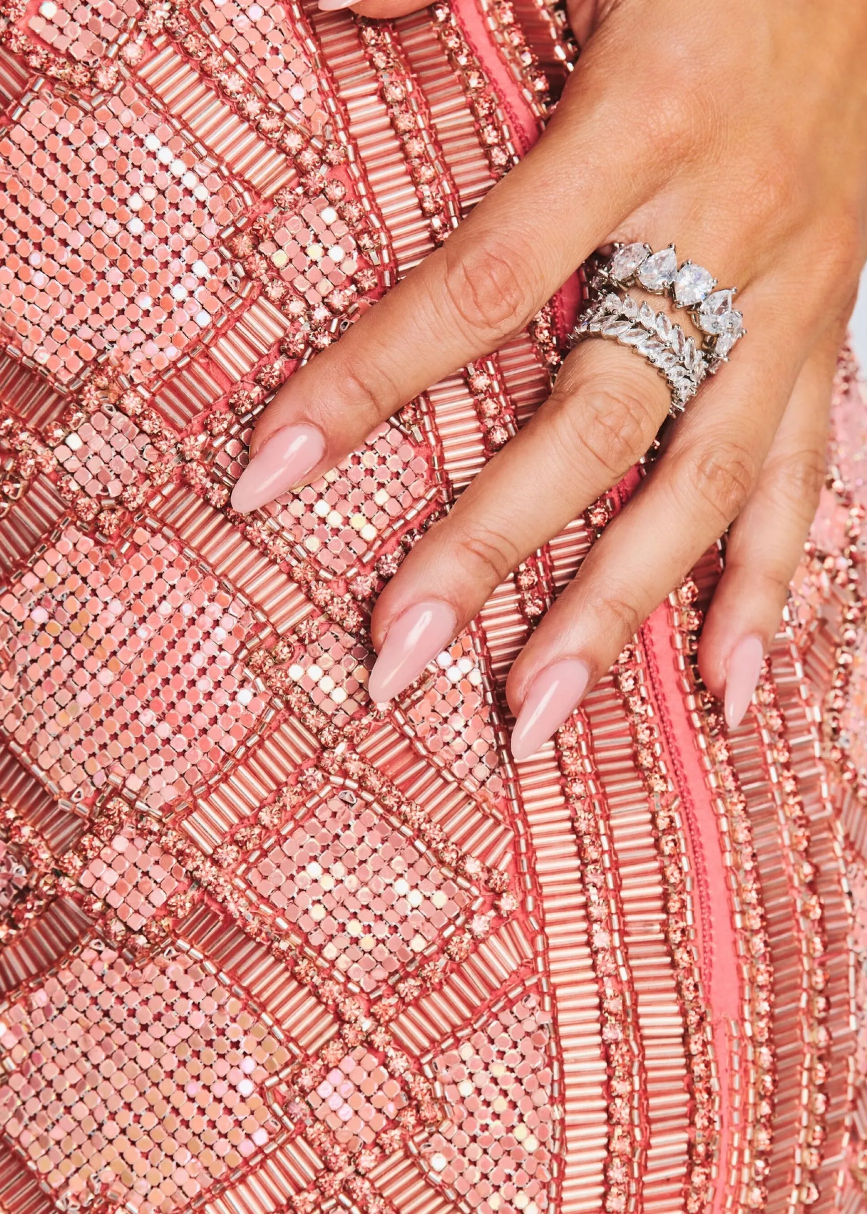 heather_sequin_chainmail__1-3.webp RETROFÊTE*Retrofete Heather Sequin Chainmail Dress Iridescent Coral